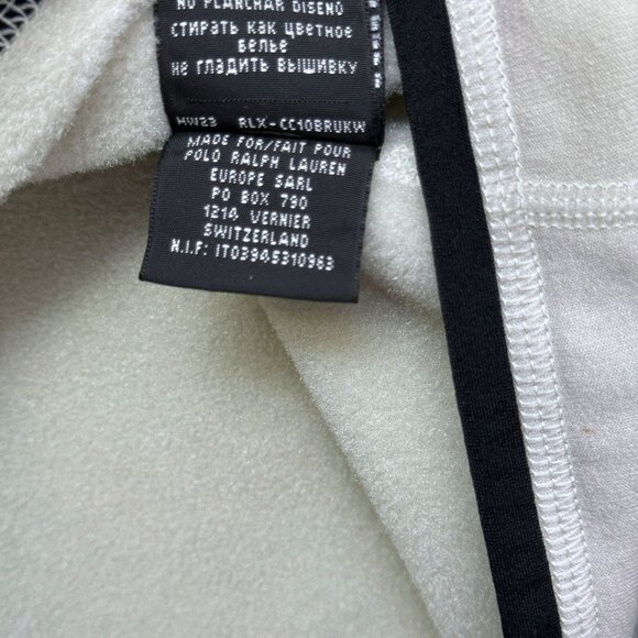 Ralph Lauren RLX Fleece Pullover Medium S/M Womens Cream 1/4 Zip Mock Neck Sport - Picture 11 of 14